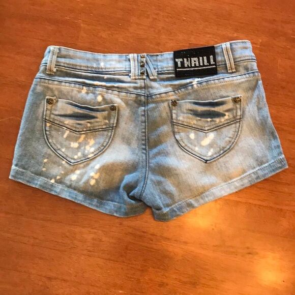 thrill dungaree short shorts with - Picture 2 of 4
